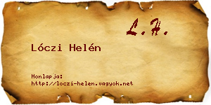Lóczi Helén névjegykártya
